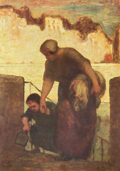 Honore Daumier Die Wascherin Norge oil painting art